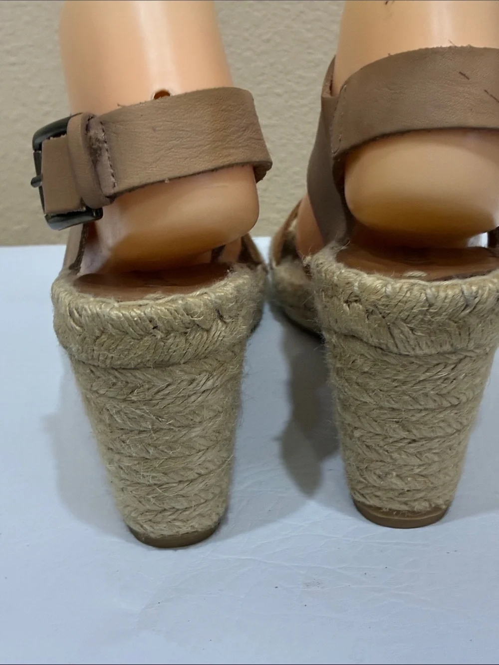 Soludos Two-Tone Brown Tan Espadrille Wedge Sandals